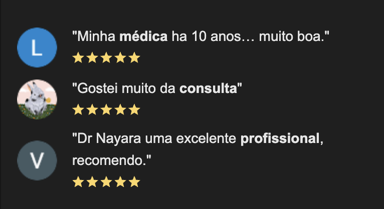 Depoimento Google Dra. Nayara Salgado